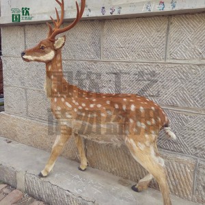 仿真皮毛動物模型 景區裝飾仿真梅花鹿擺件廠家直銷