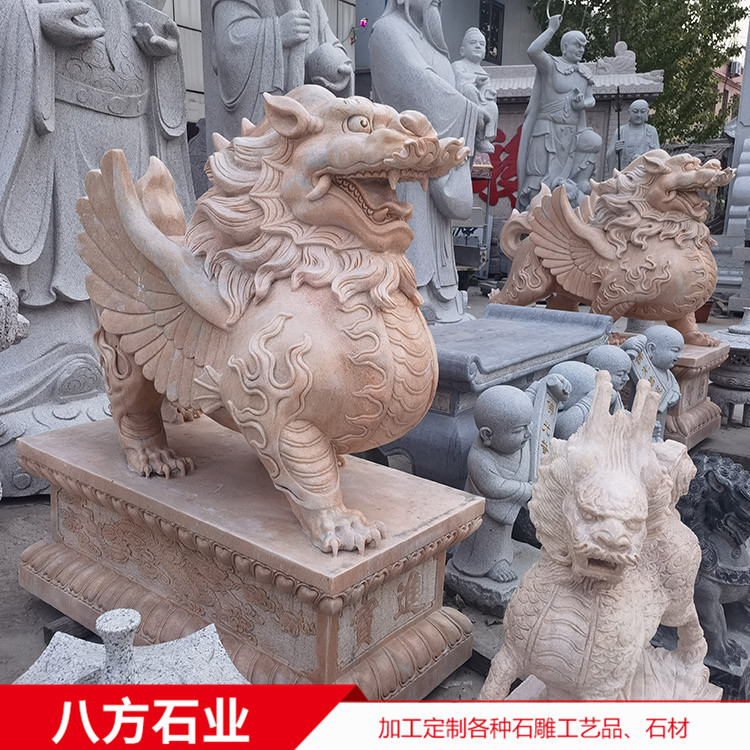 漢白玉大象 獅子 酒店景區門口石雕動物擺件